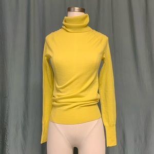 Electric Lemon Merino Turtleneck